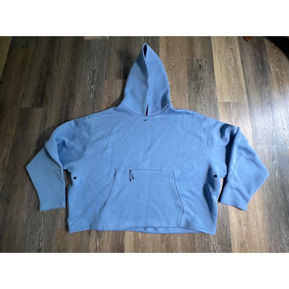Nike Tech Fleece Hoodie Mens 3XL Blue Oversized‎ Pullover Snap Side Pouch 863